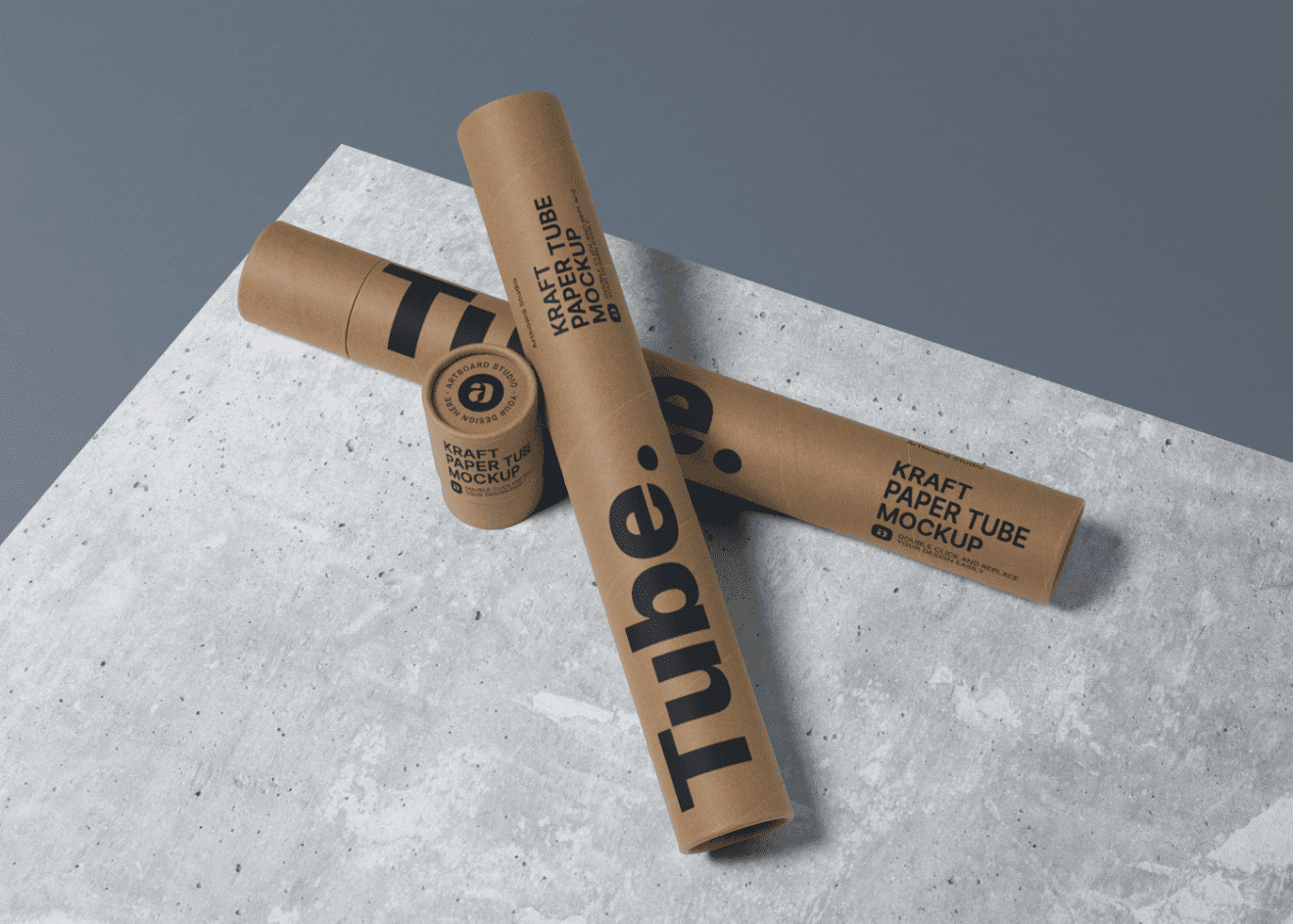 All these mockups comes in psd (photoshop) file format and it is easy to edit them via smart. Kraft Paper Tube Mockup Template