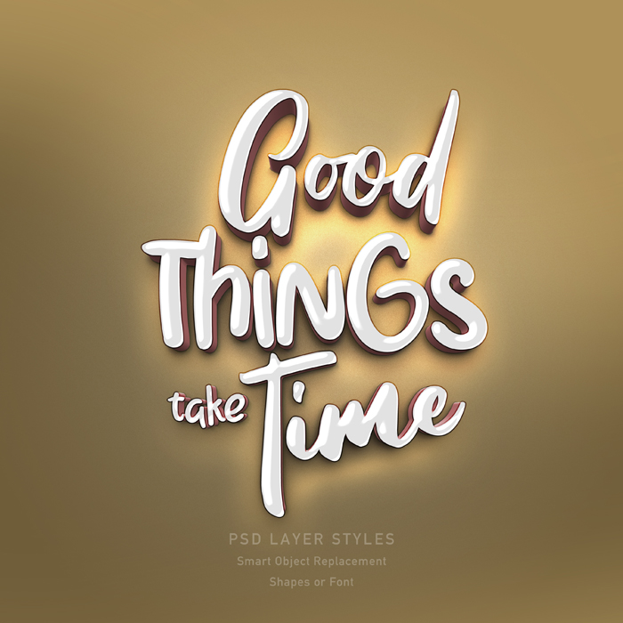 Thanks to 3d printing, we can print brilliant and useful products, from homes to wedding accessories. Good Things Take Time 3d Text Style Psd Mockup Free Download