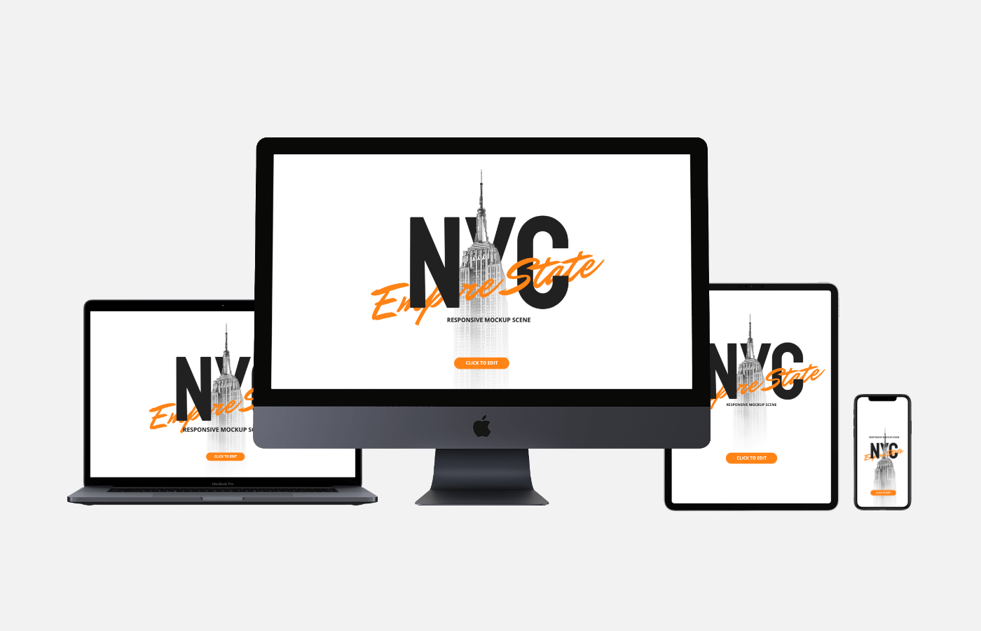 It is very difficult job to present your best work, web design, app ui with creative presentation. Apple Devices Responsive Mockup Scene