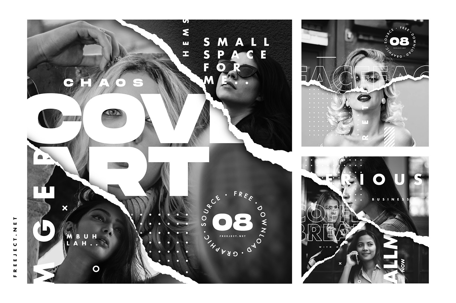 In this area published psd files (photoshop document) is designed in a very creative and modern look as users required. Free Download Torn Paper Collage Template For Social Media Post Psd File