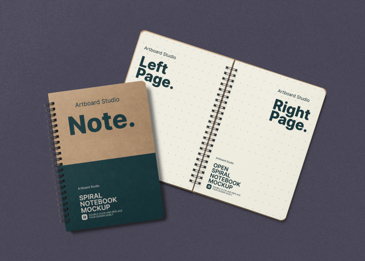 Here are 40+ best spiral notebook psd mockup templates for your business. Spiral Notebook Mockup Template