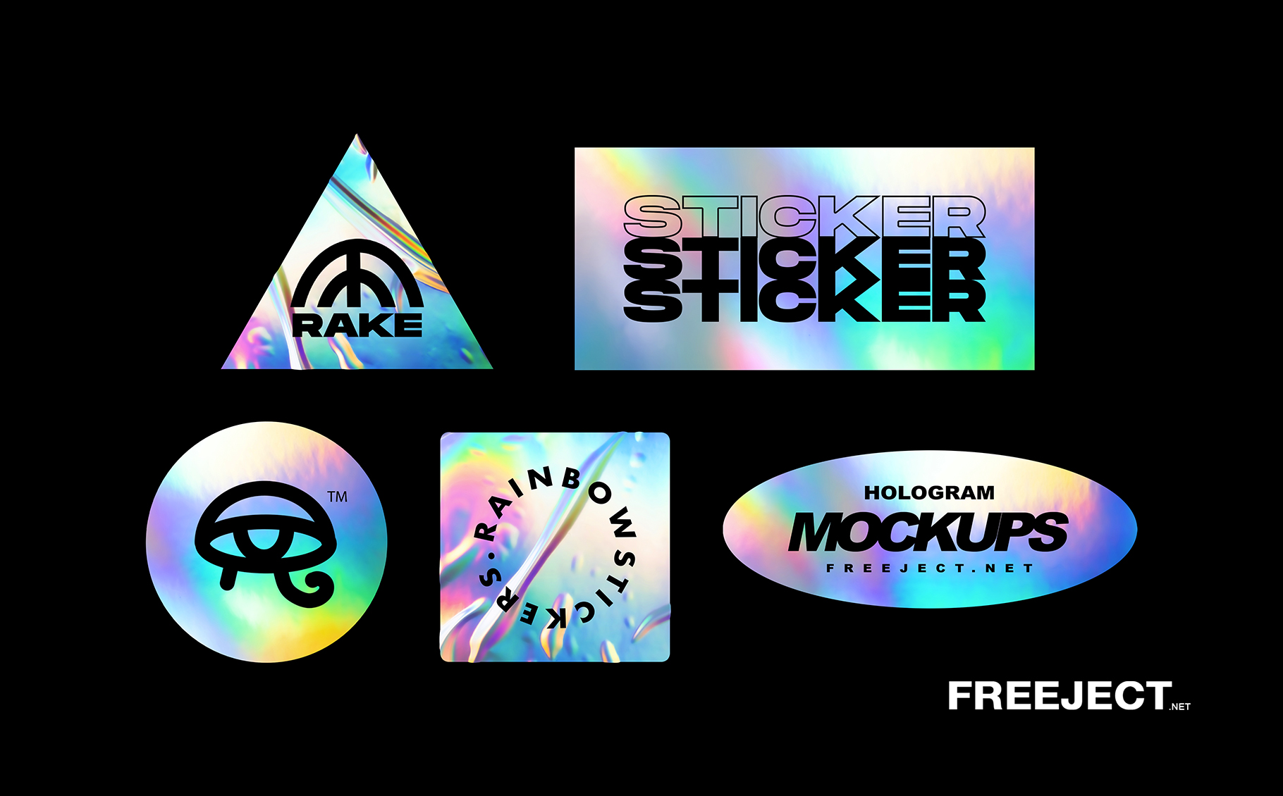 11000+ vectors, stock photos & psd files. Free 5 Holographic Rainbow Foil Sticker Mockups Psd File