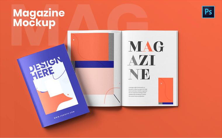 17+ Download Open Magazine Mockup Free Psd