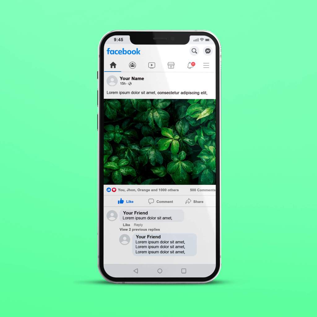 23+ Download Phone Facebook Mockup&nbsp;Psd