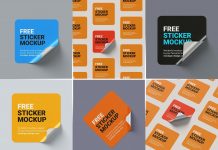 30+ Download Square Sticker Mockup Free&nbsp;Psd