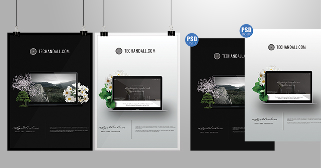 12+ Download A4 Poster Mockup Psd&nbsp;Free